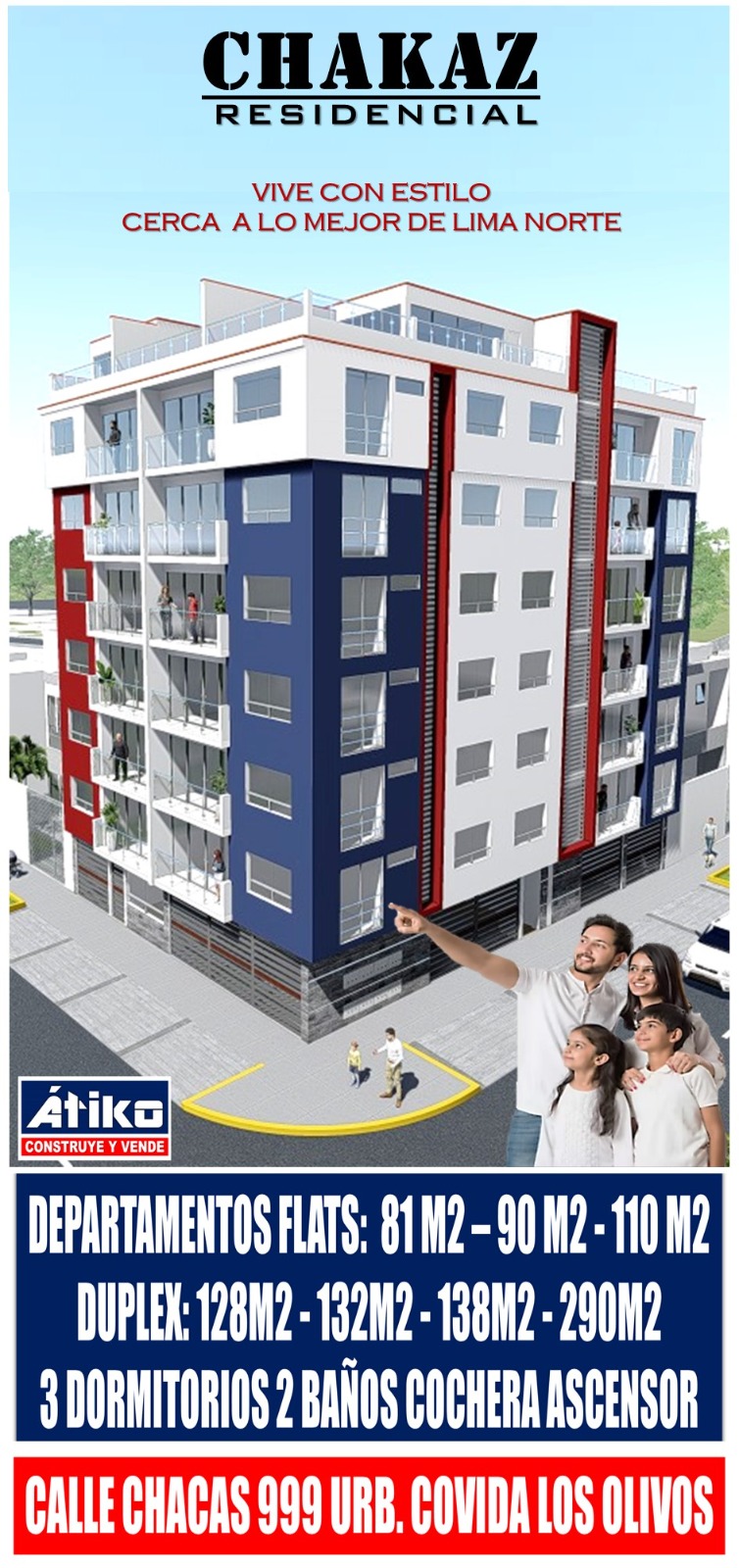 DEPAS FLATS: 81 M2 90 M2 110 M2 DUPLEX: 128M2-132M2-138M2 290M2 3 DORM 2 BAÑOS